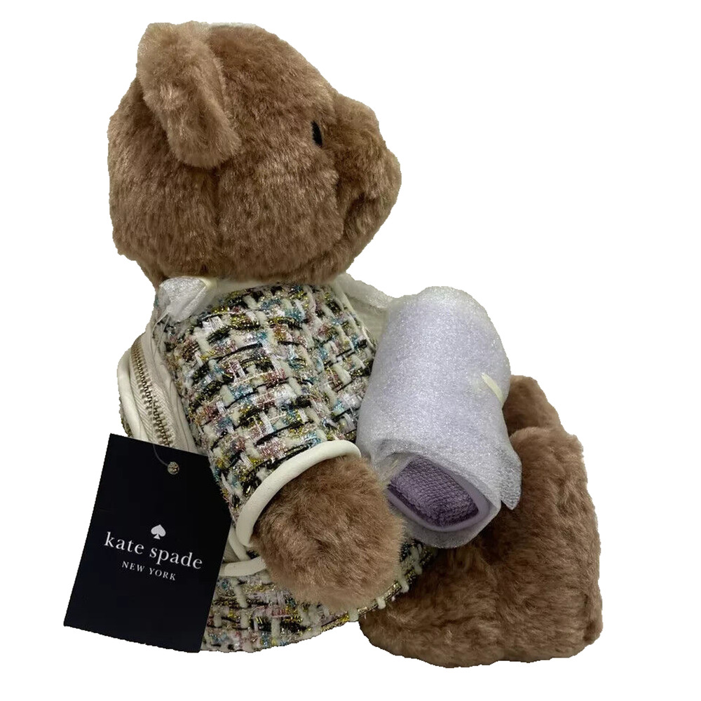 Kate Spade New York Katie Bear Tweed 3D Teddy Bear Crossbody Bag NWT - Picture 6 of 7